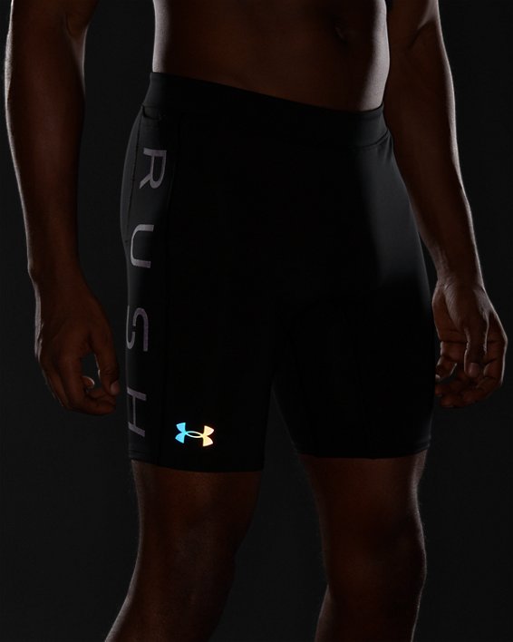 กางเกงวิ่งรัดรูป UA RUSH™ ½ สำหรับผู้ชาย, Black, pdpMainDesktop image number 3